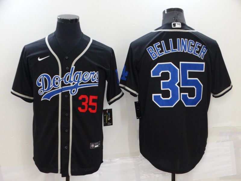 Men Los Angeles Dodgers #35 Bellinger Black game Nike 2022 MLB throwback Jersey->women mlb jersey->Women Jersey